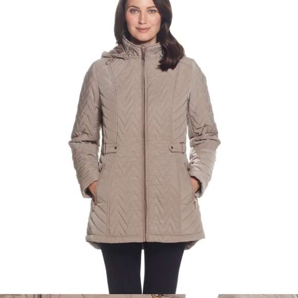 GALLERY New York Multi Quilted Side Tab Fur Trim Hood Jacket Size XL - Picture 9 of 14